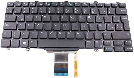 Latinska španska Tastatura sa pozadinskim osvetljenjem kompatibilna sa Dell Latitude E5250/5250, E7250/7250,E5270,bez
