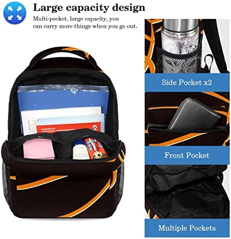 Tbouobt putnički ruksak set lagan laptop casual ruksak za žene muškarce, apstraktni uzorak košarka