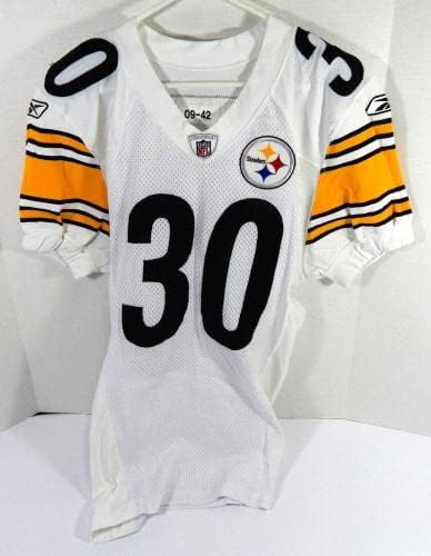 2009 Pittsburgh Steelers Chad Spann 30 Igra izdana bijeli dres 42 DP48937 - nepotpisana NFL igra rabljeni