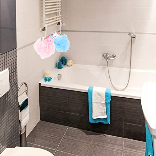 Loofah kupatilo mrežice: 2pcs jednorog tuš kuglica s tušem spužva za čišćenje tijela za čišćenje tijela Stretch