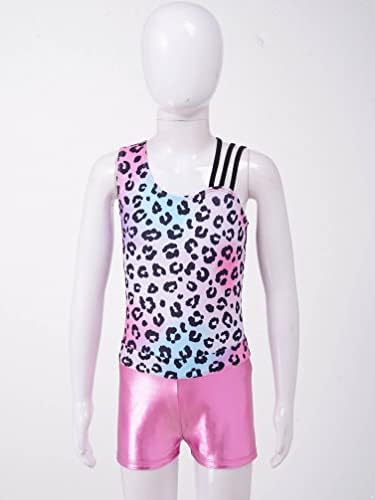 Moily Kids djevojke Atletski 2-komada Outfit Halter Polka Dot Crop Top sa plijen šorc balet / ples