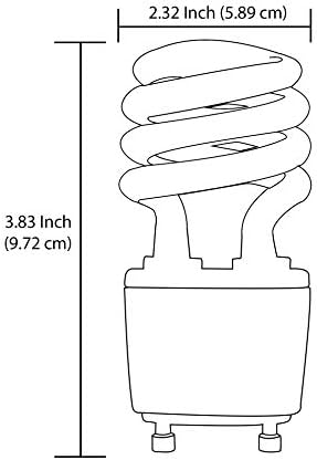 Sunlite 41154 - su kompaktna fluorescentna T2 spiralna standardna CFL sijalica za uštedu energije za domaćinstvo,