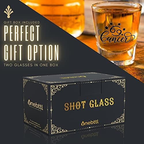 Rak Zodiac pokloni Shot Glass Set od 2, jedinstveni rođendanski pokloni za žene, muškarce, prijatelja, saradnicu,