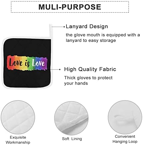 LGBT Gay Pride Love Pot držači 8x8 Vruće jastučiće otporne na toplinu Pomodnici zaštite od stolove za