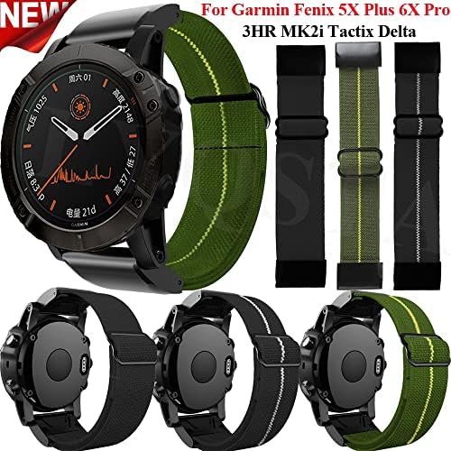 Fndwj Smart Watch najlonske elastične trake za Garmin Fenix 7 7x 5XPlus 6xpro/MK2i 3hr zamjenske