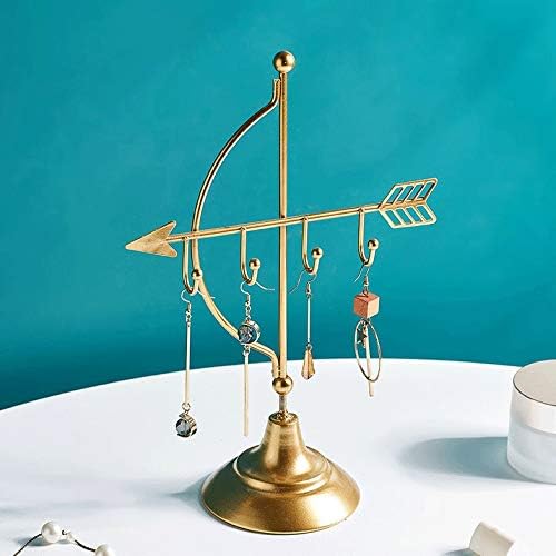 Xjjzs prijenosni stalak za nakit za naušnice metalni klin Organizator ogrlica Ornament vješalica za