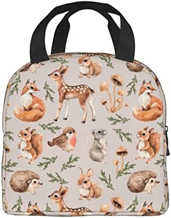 Duduho slatka šumska životinja torba za ručak kompaktna torba vjeverica jelen zec lisica i jež višekratna