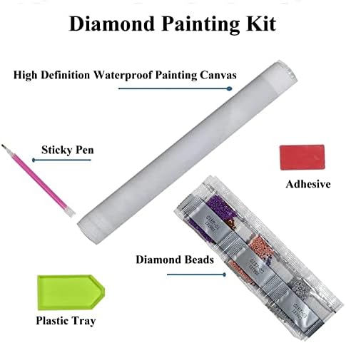 Miradkoo apstract scenografija Dijamantna slika po broju kompleta za odrasle - Moon Sea Diamond Art Kits 5D