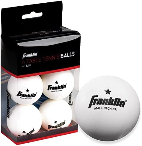 Franklin Sports Ping Pong kuglice - Službena veličina + Težina Bijela 40 mm Kuglice za stolni tenis - Jedna