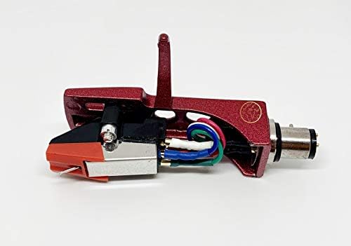 Crvena headshell, nosač, kertridž i olovl, eliptična igla za Hitachi PS-17, PS-58, PS-15, HT-324,