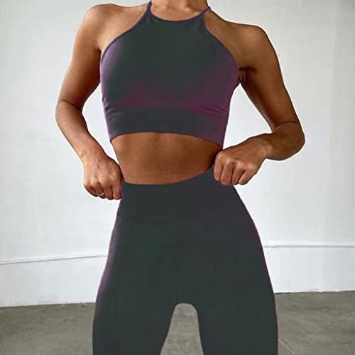 CCBuy joga set Beamwless Sport Suit Odjeća za teretanu Dvodijelna žena Fitness Ženska odjeća Trenirajte