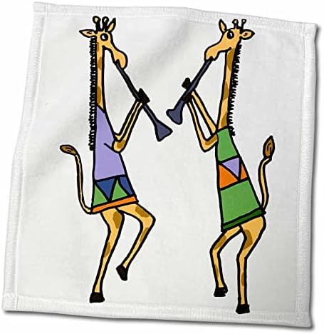 3drose Svi nasmiješi Art žirafe - smiješne plesne žirafe - ručnici
