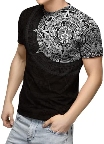 Stylelio - Premium Aztec Meksiko Majice | Košulje s kratkim rukavima suho fit pune veličine S-5XL