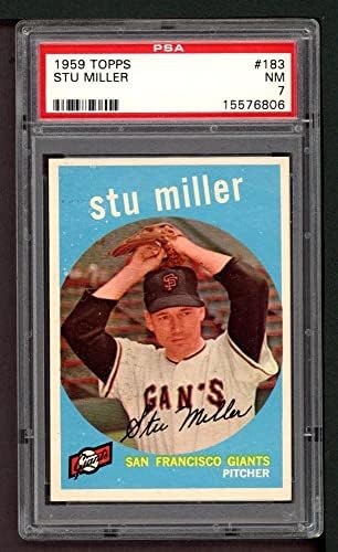 1959 TOPPS 183 Stu Miller San Francisco Giants PSA PSA 7.00 Giants