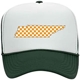 Tennessee Trucker Hat / Checkered Tennessee / narandžasta i bijela kapica