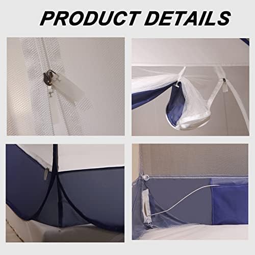 Sklopivi komarci neto šator, prijenosna mreža za komarce mreža za krevet, prozračan i moći protiv komaraca