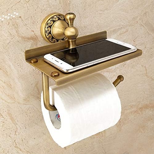 Koiius toaletni držač papira Mesing toaletni držač papira sa držačem telefona na zidnom multifunkcionalnom