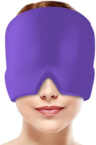 Acohice ledena kapa za migrene / migrene reljefni šešir, hladna terapija reljefna maska, udobna i streChable