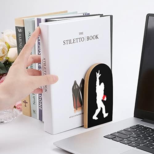 Bigfoot drži srce drvene knjižice moderna dekorativna polica za knjige trendi dizajn čep za knjige