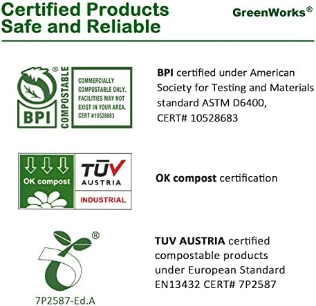 GreenWorks 1000 Count 6 Viljuške Za Kompostiranje, Viljuška Za Biorazgradivi Pribor Za Jelo