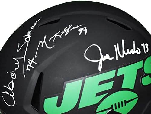 New York Sack Exchange Autographed Jets pune veličine Eclipse replika kaciga-ruka potpisan & JSA Autentifikovan