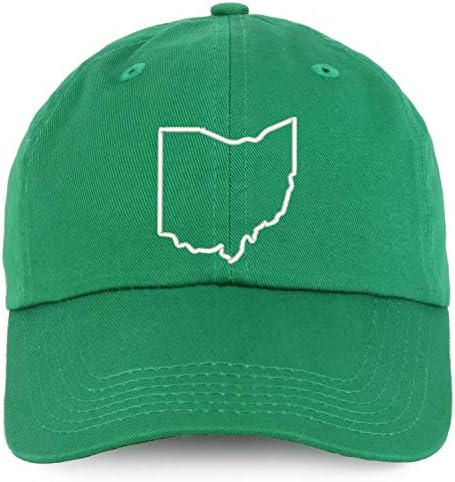 Trendy Odjeća za mlade Ohy Ohio Državni ocrtavanje nestrukturiranog pamučnog bejzbol kapa