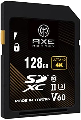 AXE memorijska 128gb SD kartica, brzina čitanja do 245MB/ s, UHS-II U3 V60 4K UHD, profesionalna SDXC