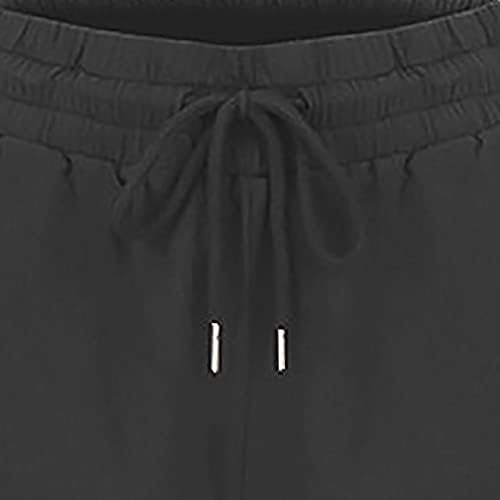 Amikadom pantalone za tinejdžersku posteljinu labav fit Ležerne prilike sa plisiranim bubama