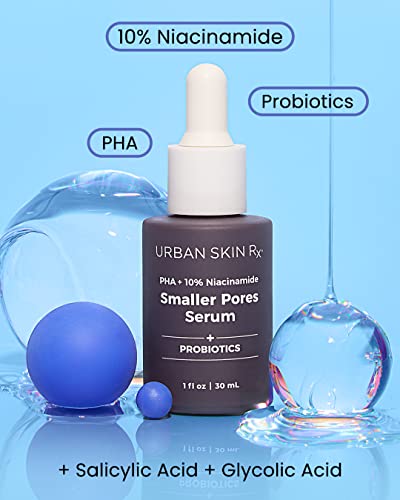 Urban Skin Rx® Serum za manje pore / uključuje Pha i 10% niacinamida | Eksfolira, Dekongestuje i