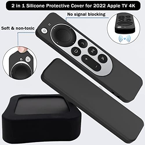 NINKI TV CASE kompatibilan Apple TV 4K 3RD generacija 2022 i siri daljinska zaštitna futrola, silikonska