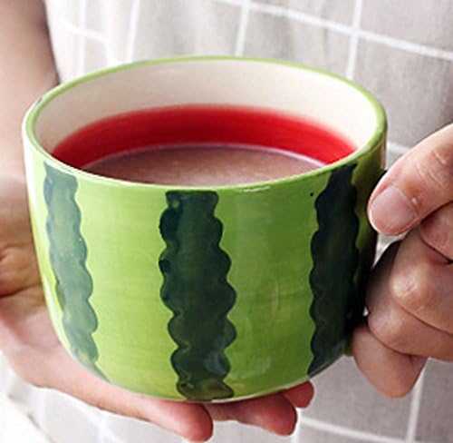 Keramika Oblik voća Veliki kapacitet kava šalica čaša za zobene kave - lubenica / limun