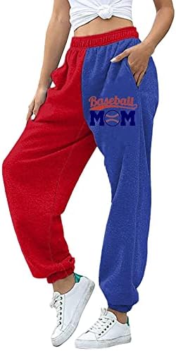 Miashui ženske ljetne pantalone Casual ženske vezice Bejzbol Print Casual pantalone ženske pantalone