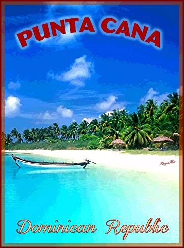 TYmall metalni znak zidna ploča 8X12 inčni Punta Cana Dominikanska Republika Karipska plaža Travel reklama