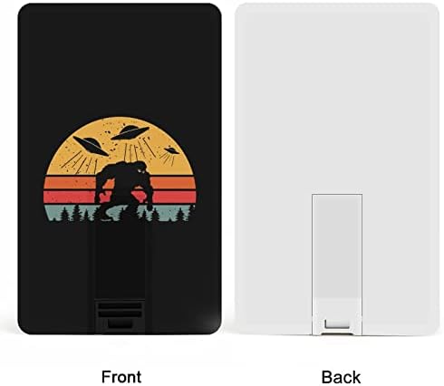 Bigfoot Retro Alien NLO USB 2.0 Flash-Drives Flash-Drives Memory Stick Credit Oblik kreditne kartice