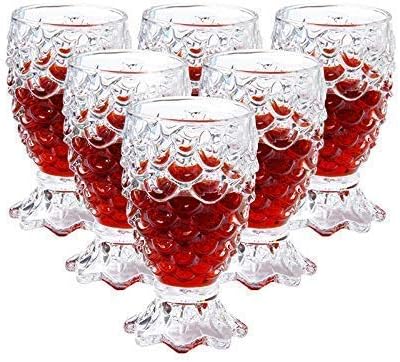 S. K. prodaja kristalno čistih čaša za sok u obliku ananasa Set od 6, 220 ml svaki C
