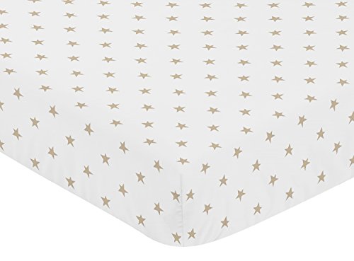 Zlatna i bijela zvijezda beba ili toddler Opremljeni krevetić za nebeska kolekcija slatkih jojo dizajna