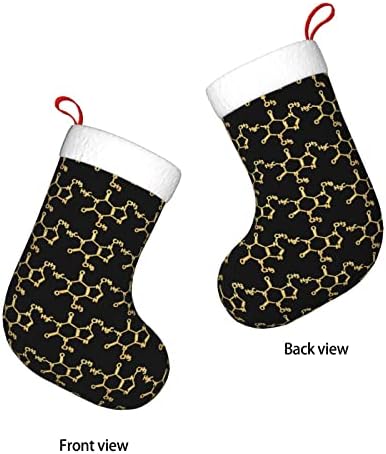 Austenstern Božićne čarape Smiješni kofeinski molekulni hemijski kamin Viseće čarape
