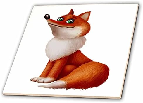 3drose slatke ilustracije - slatka nasmijana lisica ilustracija-Tiles