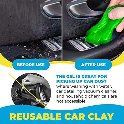 QYUX 4-paket Gel za čišćenje automobila univerzalni komplet za detalje automobila kompleti za