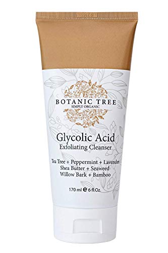 Botanic Tree Glikolna kiselina sredstvo za pranje lica piling sredstvo 6oz w / 10% Glikolna kiselina