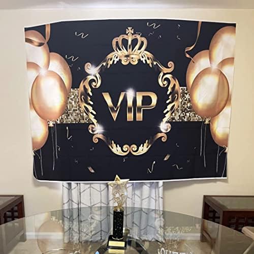 Avezano VIP party pozadine za rođendanski fotošopit 7x5ft Golden Balon crna zlatna tema Fotografija Pozadina