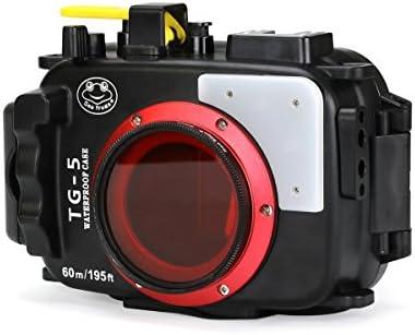Morske ploče vodootporna futrola za podvodnu kameru za Olympus TG5 sa 47 mm Crveni filter kombinirani,