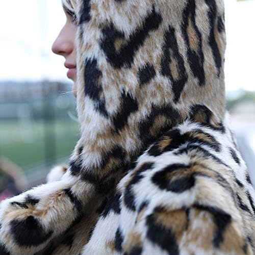 Malbaba Ženske mačke uho tople zime Top dame Leopard Ispis Pulover Jumper Obuća