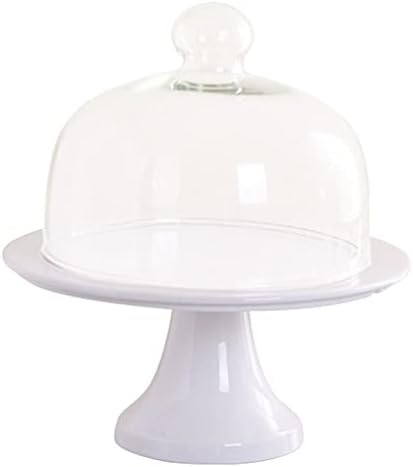 Doitool držač za torte keramički stalak sa kupolastim poklopcem multifunkcionalni tanjir za serviranje i