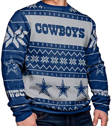 NFL Dallas Cowboys Muss 2019 Ružni džemper, Boja tima, Velika