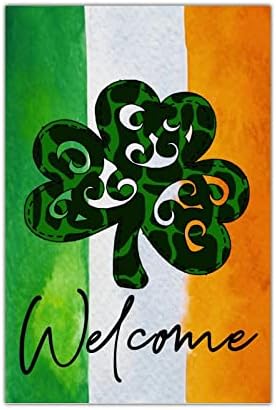 Sretan Day St. Patrickovac Irska Shamrock Irska Zastava za zastavu Vintage Zidna vrata Art Sign Personalizirani