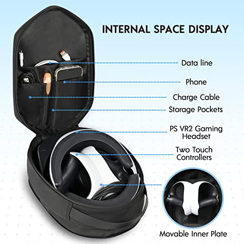 SARLAR modna putna torbica kompatibilna sa Playstation VR2 i priborom, PS VR2 torba proširivi