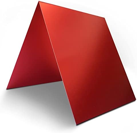 BLUVLY 5kom Aluminijumski lim, Crvena eloksirana Anodizirajuća prazna boja lasersko označavanje gravura eloksirana