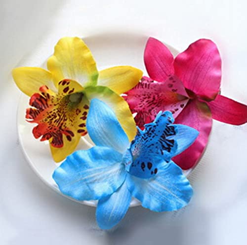 Ericotry 12pcs Cveća za kosu za kosu Boemski leptir orhidejni saligator za saligator za mladenke za svadbene