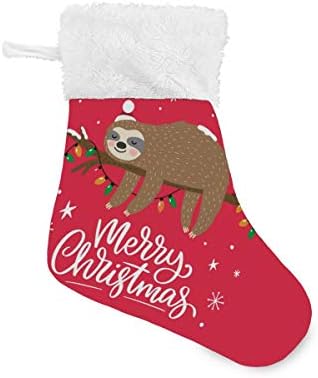 Alaza Božićne čarape Sretan božićni simpatični leđni životinjski Crveni klasik personalizirani male ukrase za